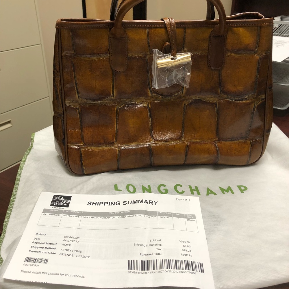 NWT Longchamp Brown leather purse originally $450